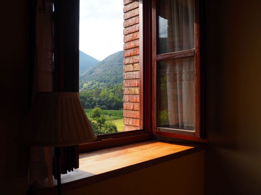 Vista desde una habitación de la Casa Rural La Roza II
